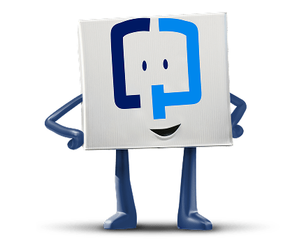 The Cologuard mascot standing with his hands on his hips.