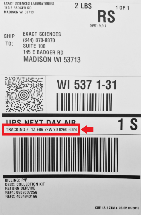 Tracking Number Location